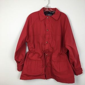 VTG Woolrich Red Flannel Lined Utility Anorak. XL